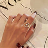 Bague Croissant de Lune & Étoile – Argent 925 Doré "Lua" - Mara Bijoux