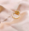 Bague Tournesol Argentée – Perle Nacrée – Acier Inoxydable Ajustable + Écrin Offert "Monaco" - Mara Bijoux