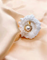 Bague Tournesol Argentée – Perle Nacrée – Acier Inoxydable Ajustable + Écrin Offert "Monaco" - Mara Bijoux