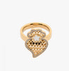 Bague Cœur de Viana Strass – Acier Inoxydable Doré | Écrin Offert "Nala" Mara Bijoux