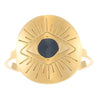 Bague Œil Protecteur Ajustable – Acier Inoxydable Doré & Incrustation Noire | Écrin Offert "Ruby" - Mara Bijoux