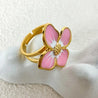 Bague Fleur Rose – Acier Inoxydable | Bague Ouverte Ajustable  "Niliana" Mara Bijoux