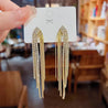 Boucles d’Oreilles Pendantes Strass Blancs – Cuivre Doré ou Argenté  "Amor" Mara Bijoux