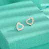 Boucles d'Oreilles Argentées – Style Tiffany "Coração" Mara Bijoux
