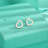Boucles d'Oreilles Argentées – Style Tiffany "Coração" Mara Bijoux