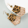 Boucles d’Oreilles Pendantes Léopard en Acier Inoxydable Doré – Strass Marron & Noir, Franges Scintillantes Champagne – Écrin Offert "Anna" - Mara Bijoux