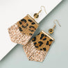 Boucles d’Oreilles Pendantes Léopard en Acier Inoxydable Doré – Strass Marron & Noir, Franges Scintillantes Champagne – Écrin Offert "Anna" - Mara Bijoux