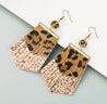 Boucles d’Oreilles Pendantes Léopard en Acier Inoxydable Doré – Strass Marron & Noir, Franges Scintillantes Champagne – Écrin Offert "Anna" - Mara Bijoux