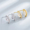 Boucles Argent Doré Zircon & Strass – Écrin Offert "Mira Doré" - Mara Bijoux
