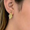 Boucles d’Oreilles Dorées Pendantes – Tradition Portugal Viana do Castelo – Acier Inoxydable + Écrin Offert "Boule Viana" - Mara Bijoux