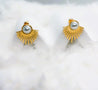 Boucles Soleil Rayons & Perle Blanche – Bijou Doré Chic "Cara" - Mara Bijoux