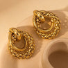Boucles d’oreilles créoles entrelacées en acier "Margot" Mara Bijoux