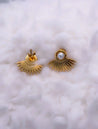 Boucles Soleil Doré & Perle Blanche – Acier Inoxydable "Maya" - Mara Bijoux