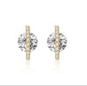 Boucles Argent Doré Zircon & Strass – Écrin Offert "Mira Doré" - Mara Bijoux