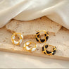 Boucles d’Oreilles Petite Créole en Cuivre Doré et Blanc – Élégance Lumineuse – Écrin Offert "Riviera" - Mara Bijoux