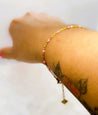 Bracelet Perles Rose Clair – Acier Inoxydable Doré "Soho" - Mara Bijoux