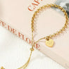 Bracelet Cœur Doré en Acier Inoxydable – Réglable avec Boule Coulissante, Bijou Élégant Femme avec Écrin Cadeau Offert "Silvia" - Mara Bijoux
