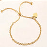 Bracelet Cœur Doré en Acier Inoxydable – Réglable avec Boule Coulissante, Bijou Élégant Femme avec Écrin Cadeau Offert "Silvia" - Mara Bijoux