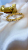 Bracelet Jonc Doré – Zircons & Chiffres Romains – Acier Inoxydable + Écrin Offert "Crown" - Mara Bijoux