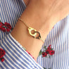 Bracelet Menottes Entrelacées – Acier Inoxydable Doré | Écrin Offert "Beleza" - Mara Bijoux