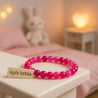 Bracelet Enfant en Perles Naturelles d’Agate Fuchsia – Énergie & Confiance Mara Bijoux