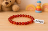Bracelet Enfant en Perles Naturelles d’Agate Rouge – Courage & Vitalité Mara Bijoux