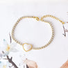 Bracelet Cœur Nacré – Douceur & Lumière "Tentation" - Mara Bijoux