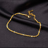 Chaîne de Cheville en Acier Inoxydable – Détail Diamant sur Rallonge " Julia Dorée" - Mara Bijoux