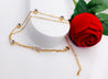 Chaîne de Cheville Dorée – Double Rang & Strass Blancs "Katalina" - Mara Bijoux