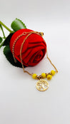 Chaîne de Cheville Dorée – Perles Jaunes & Arbre de Vie "Malia" - Mara Bijoux