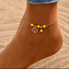 Chaîne de Cheville Dorée – Perles Jaunes & Arbre de Vie "Malia" - Mara Bijoux