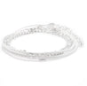 Chaîne de Cheville Double – Argentée & Cordon Blanc "Milla" - Mara Bijoux
