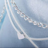 Chaîne de Cheville Double – Argentée & Cordon Blanc "Milla" - Mara Bijoux