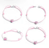 Chaîne de Cheville Fille Rose – Cœur Argent 925 & Strass Blanc "Délia" - Mara Bijoux