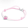 Chaîne de Cheville Fille Rose – Cœur Argent 925 & Strass Blanc "Délia" - Mara Bijoux