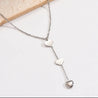 Collier Trois Cœurs en Acier Inoxydable Argenté – Bijou Femme Fin et Élégant 40+5 cm avec Écrin Cadeau Offert "Glamour" - Mara Bijoux