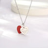 Collier Forever Love – Cœur Rouge & Argenté | Acier 316 "Utah" Mara Bijoux