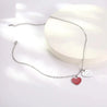 Collier Forever Love – Cœur Rouge & Argenté | Acier 316 "Utah" Mara Bijoux