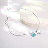 Collier Cœur Turquoise – Forever Love | Acier 316 "Donna" Mara Bijoux