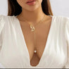 Collier Papillon Doré & Perle Nacrée – Écrin Offert "butterfly" - Mara Bijoux