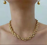 Collier Torsadé Épais en Acier Inoxydable Doré – Écrin Offert "Milla" - Mara Bijoux