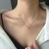 Collier Doré avec Zircon Blanc – Acier Inoxydable + Écrin "Juliette" - Mara Bijoux