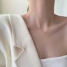 Collier Doré avec Zircon Blanc – Acier Inoxydable + Écrin "Juliette" - Mara Bijoux