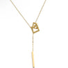 Collier Doré Carrés Entrelacés & Tige | Écrin Offert "Reflets" - Mara Bijoux