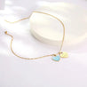 Collier Cœur Turquoise – Acier Doré "Loly" Mara Bijoux