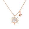 Collier Soleil & Étoile – Argent 925 "Fluvia Or Rose" Mara Bijoux
