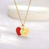 Collier Cœur Rouge – Or Rose Forever Love "Vayana" Mara Bijoux