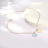 Collier Cœur Turquoise – Or Rose "Myna" Mara Bijoux