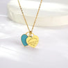Collier Cœur Turquoise – Or Rose "Myna" Mara Bijoux