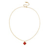 Collier Réversible Rouge & Noir – Acier Titane Doré "Sulpicia" Mara Bijoux